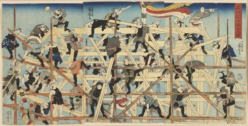 Children Setting up the Framework of a Storehouse